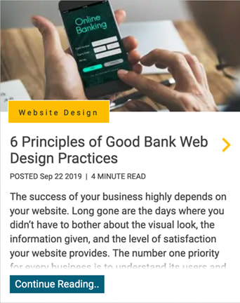 6 Principles of Good Bank Web Design
