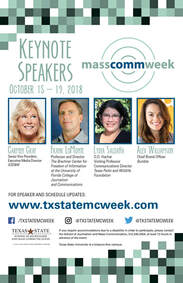 Mass Comm Week 2018 Keynote Speakers Poster