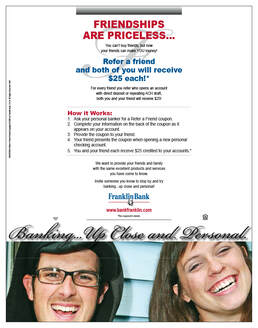 Franklin Bank Refer-a-Friend Promotional Flyer